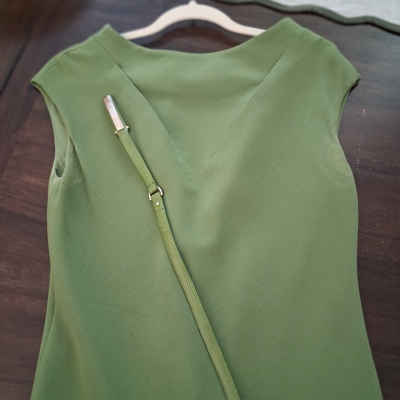 Max Mara Green Sheath Dress With Belt - Picture 9 of 15